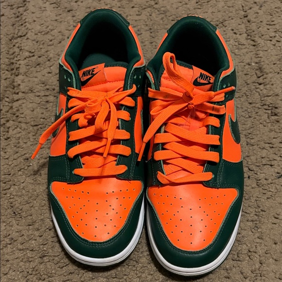 Nike Other - Nike dunks low miami hurricanes